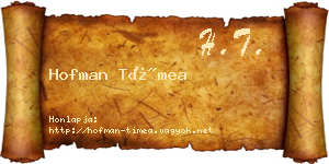 Hofman Tímea névjegykártya